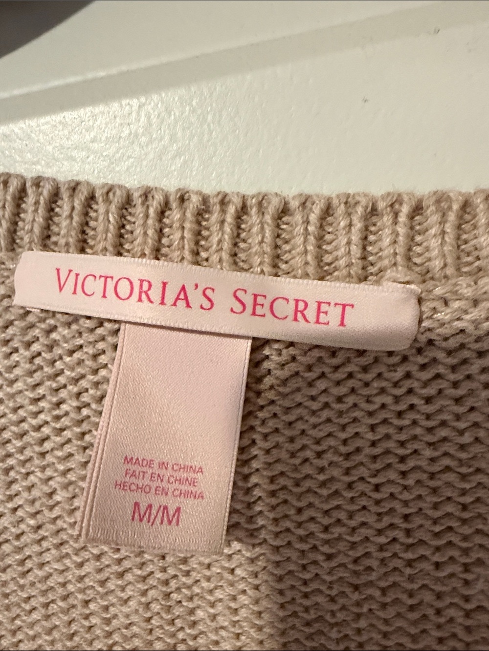 Victoria's Secret Beige Scoop Neck Knit Sweater - Picture 2 of 4